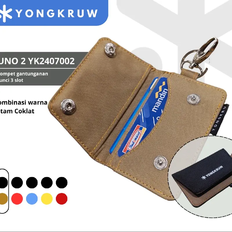 YONGKRUW NUNO - YK24070002  Dompet STNK E-Money Gantungan Kunci Kartu 0