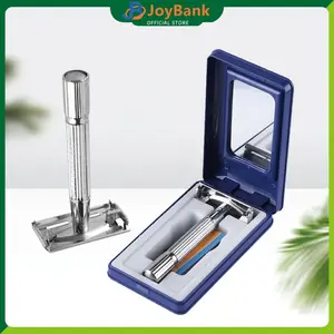 Pisau Cukur Pria Manual Safety Razor Gagang Logam - Alat Cukur Presisi untuk Kumis, Jenggot & Bulu | Hemat Irit