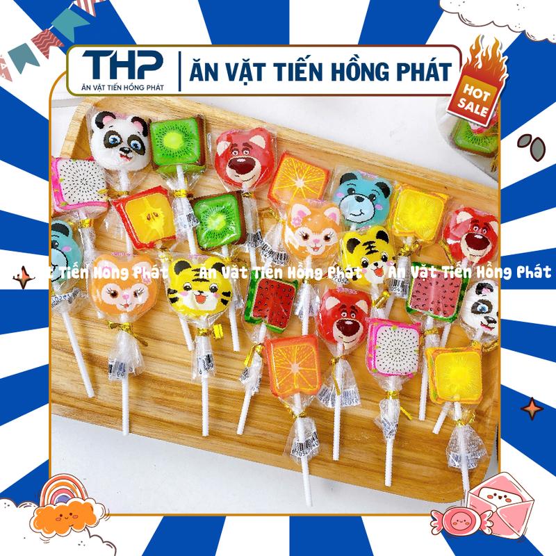 Kẹo mút trái cây bốn mùa hình gấu, mèo, thỏ, trái cây cute cho bé, đồ ăn vặt