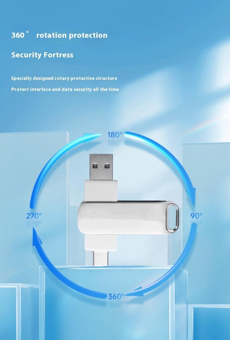 Product Introduction of Type-c mobile phone USB flash drive 2TB dual interface USB flash drive computer dual-use high-speed large-capacity storage USB3.0 customized USB flash drive 2
