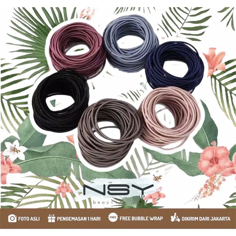 KARET RAMBUT KEKINIAN ISI 5 MURAH SATUAN WARNA RANDOM BARU