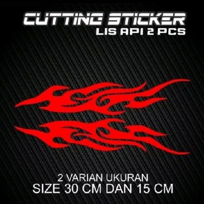 stiker cutting lis api tribal stiker sepeda listrik 1