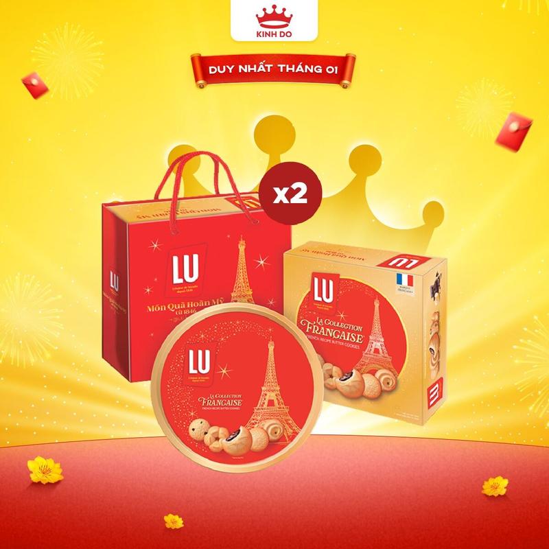 Combo 2 Hộp Bánh Quy Bơ Thập Cẩm Công Thức Pháp LU 180g