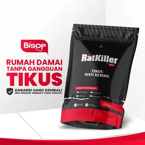 BISOP | Ratkiller Racun Tikus Umpan penghilang  Pembasmi  tikus cepat untuk Rumah, Kantor, Gudang, taman 250g Bergaransi