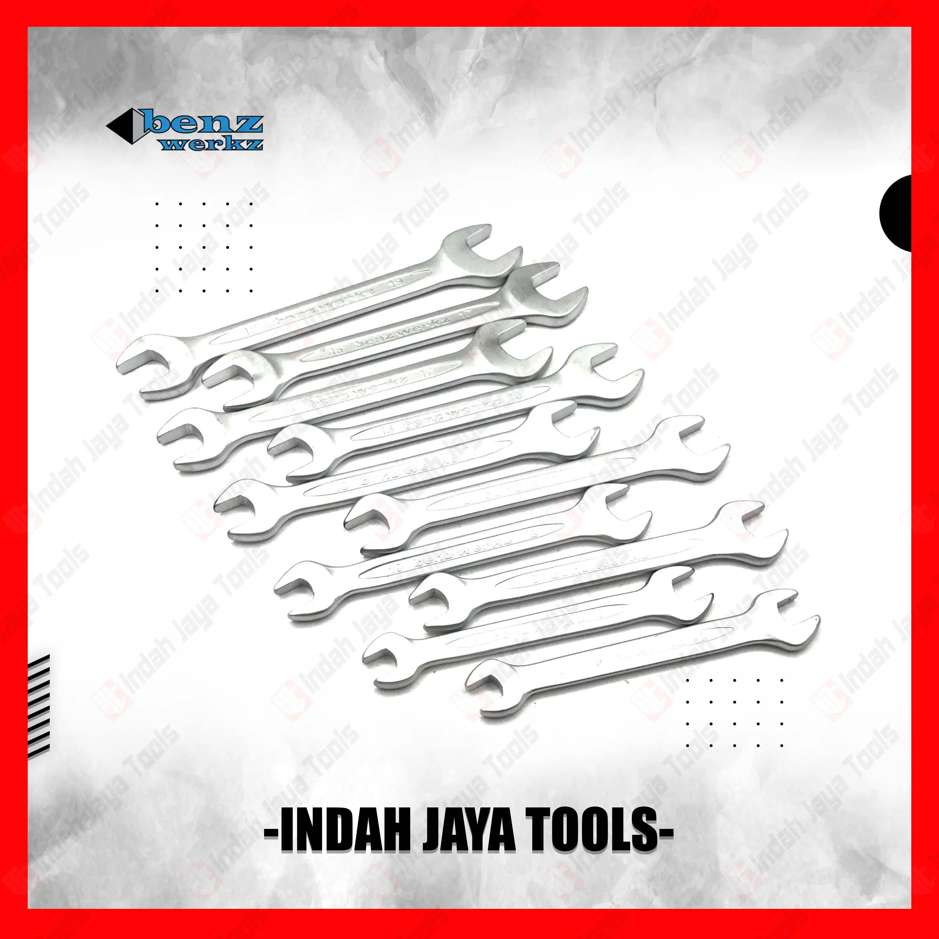 BENZ Kunci Pas x Pas SATUAN 8 9 10 11 12 13 14 15 16 17 19 mm - Double Open Wrench Sunk Panel