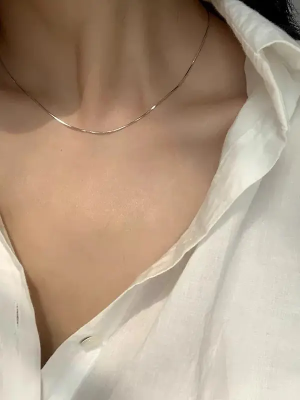 Kalung Tipis Minimalis Wanita – Simple Daily Necklace (Gold/Silver)