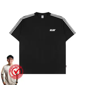 HOOLIGANS T-Shirt Linea 21.1 Black Baju  Kaos Katun Combed Pria Nyaman Harian