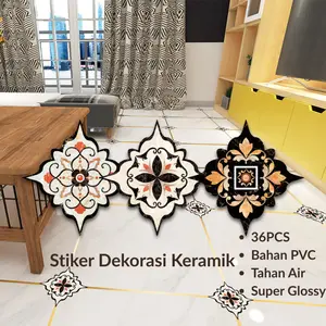 Stiker Lantai Dekoratif Dicetak Tahan Air Dan Tahan Aus 36pcs