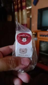 Product Review of BISA COD 5195 Sticker Label PackagingTulisan Thank You isi 500 pcs Foto Roll Stiker  Stationery Paper from g**g c** 0