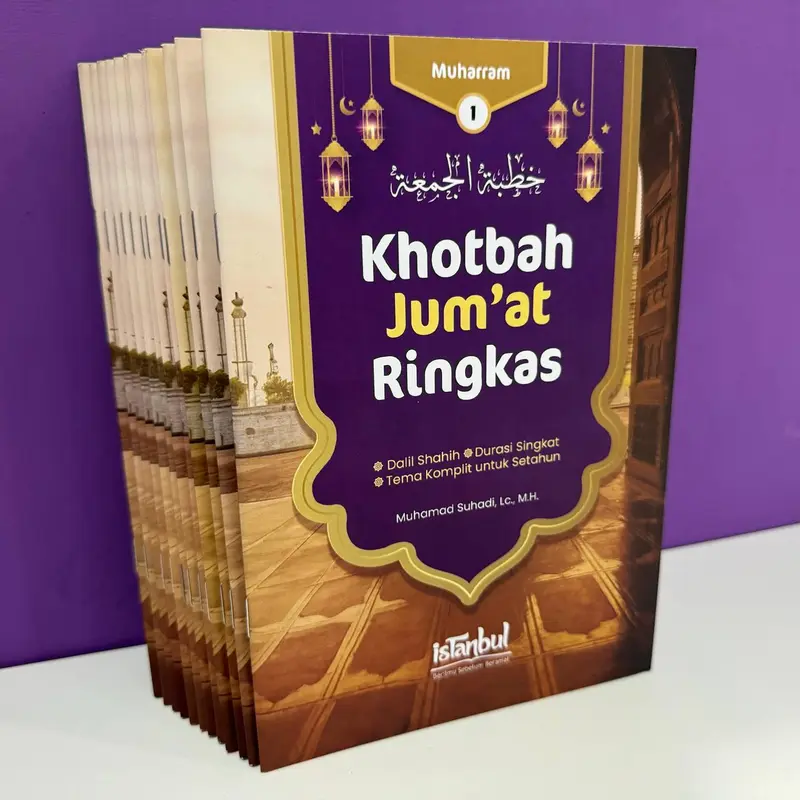 Buku khotbah jumat ringkas yang menggugah hati para jamaah isi 12 buku ringan di bawa 2