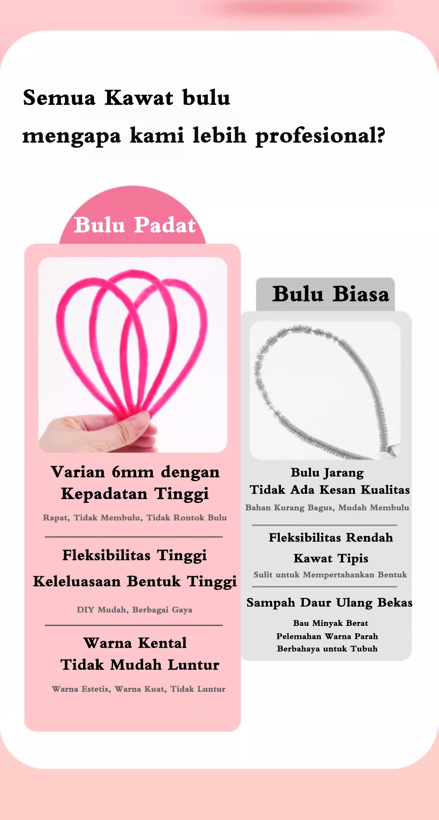 Kawat Bulu Mercy Premium 30mm 100±5pcs– Pipe Cleaner Tebal & Lentur | DIY Hiasan Ramadan Bulan Bintang | Dekorasi Lebaran | CRAFT RAMADAN