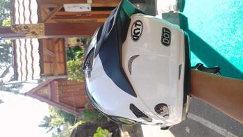 Product Review of KYT Galaxy Flat R Solid White I Flat Visor Iridium I Spoiler - Helm Half Face Motorcycle from V**! 0