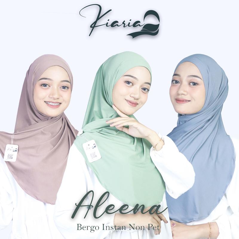 Kiaria - Daily Hijab Jilbab Instan Non Pet Jersey Premium Aleena Oval 1