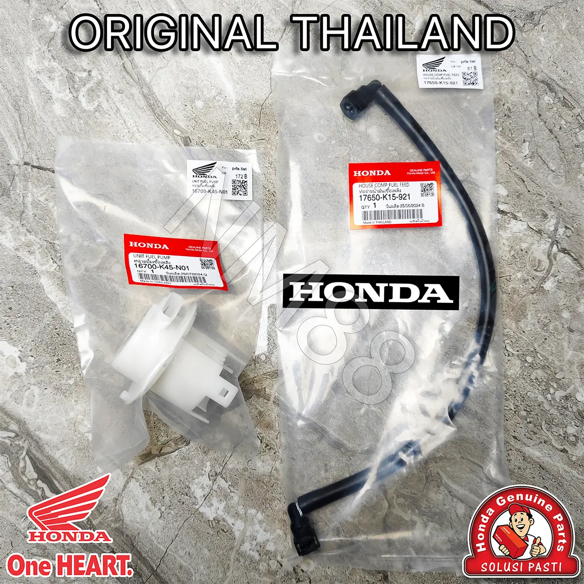 Rumah Rangka Cover Fuelpump + Selang Injeksi Injector Injektor Bensin CB150 CBR150 New CB150 LED CRF 150 Megapro Verza 2016 Keatas Original Honda Thailand 16700-K45-N01