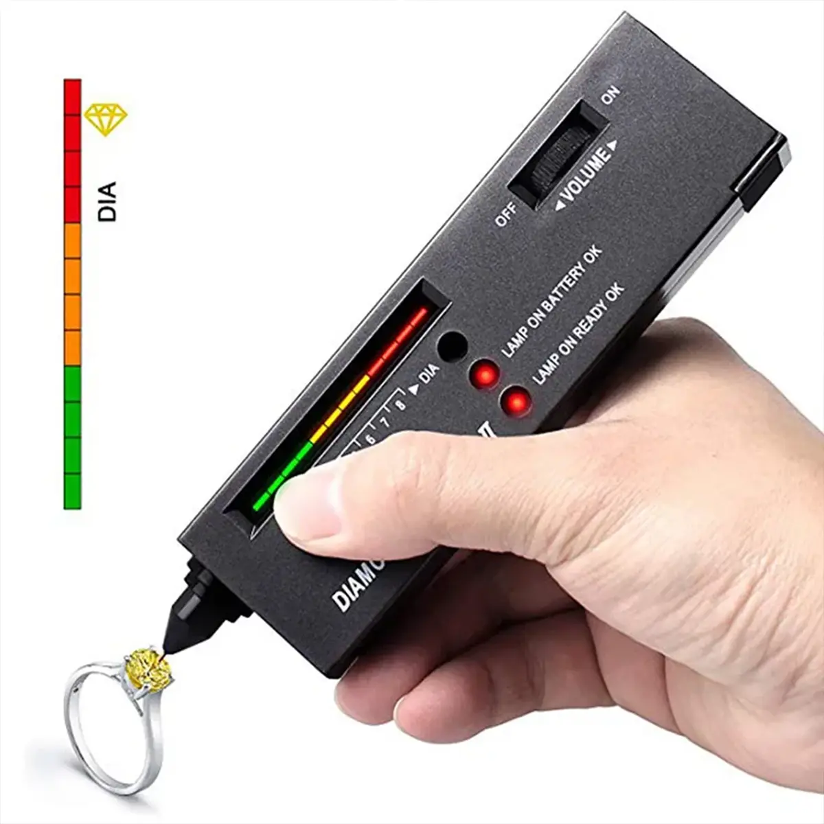 High Accuracy Diamond Test Pen LED Diamond Tester Pen Jewelry Selector II Gemstone Gem Seletor