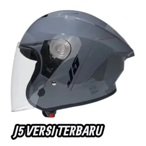 Helm half face LNY-MLA J5 grey glosy kaca hitam/bening bisa cod udah [sni] untuk pria dan wanita dewasa Motorcycle