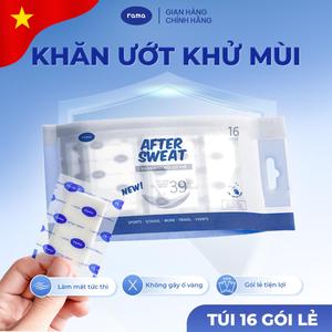 [ COMBO 16 TÚI ] - Khăn Ướt Khử Mùi Rama Wipes After Sweat – Làm Mát Cơ Thể, Đi Ngoài Trời, Tiện Dụng.