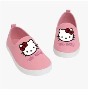 Sepatu Slip On Anak Lucu Terbaru Sepatu Casual Anak Motif Hello Kitty Pink Murah Lucu Trendi Berkualitas