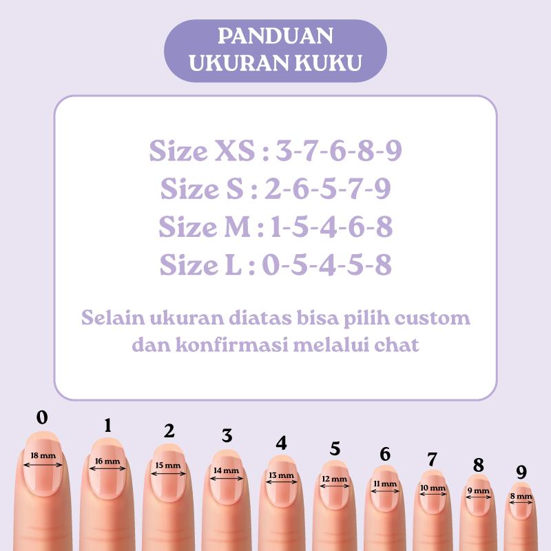 Kuku palsu/ nail art/ press on nails cat eye warna red jelly FREE toolkit 5