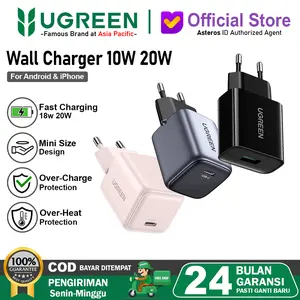 UGREEN Kepala Charger iPhone USB A PD Type C Fast Charging 10w 20w 30w