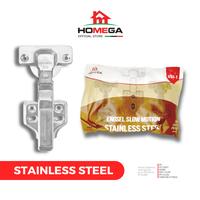Gambar HOMEGA Engsel Sendok Stainless Steel HSG Slow Motion Soft Close - 1 Set = 2 Pcs - Engsel Lurus dari Homega Indonesia Kota Administrasi Jakarta Barat 4 Tokopedia