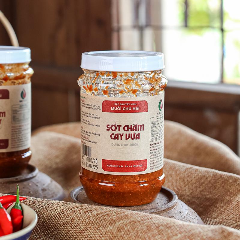 Cay vừa- Sốt chấm Chú Hải Muối Sốt cay vừa