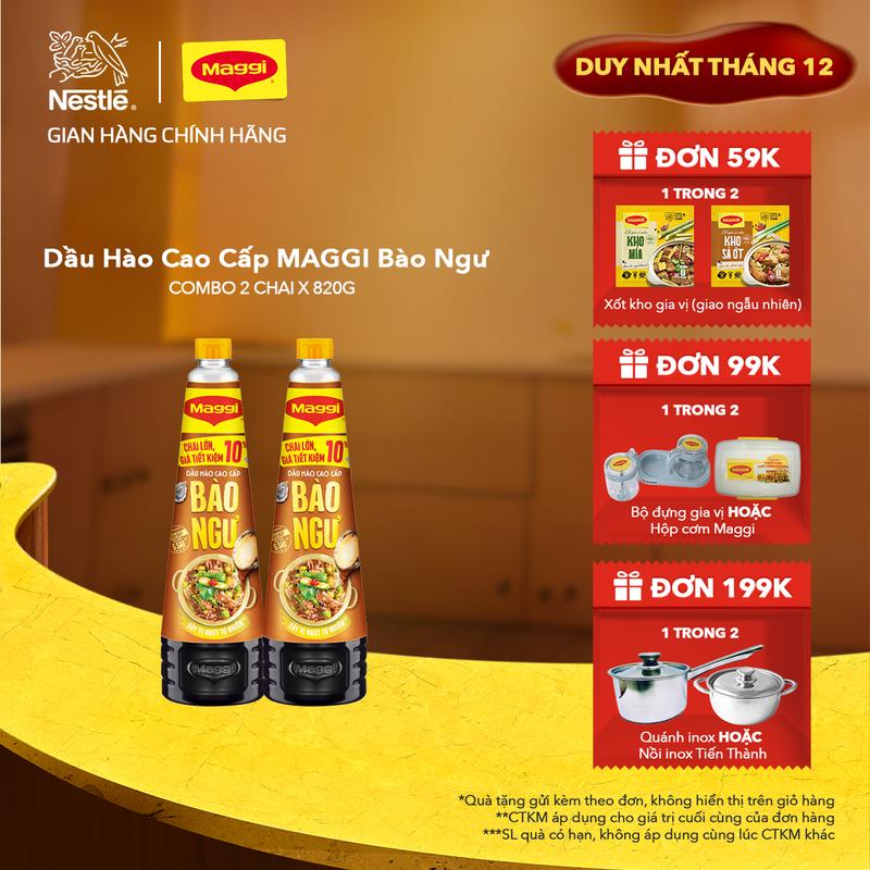  Nestlé VN Combo 2 Dầu Hào Cao Cấp MAGGI Bào Ngư Mới  Chai 350g  - ST 