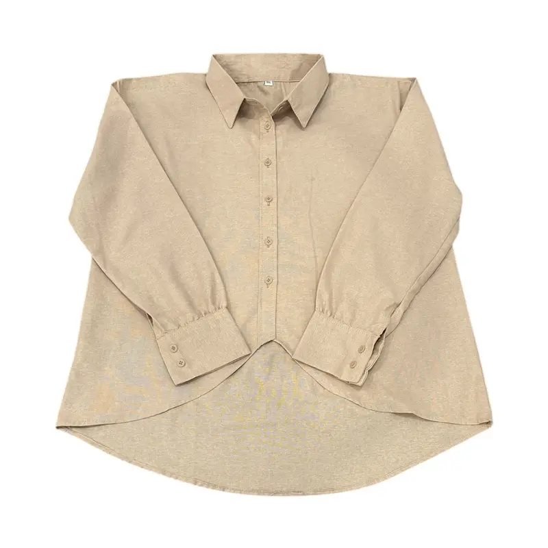 Tiffany Linen Shirt Oversize - Kemeja Basic Linen Atasan wanita Casual Korean style Formal - Baju kerja wanita Busui Friendly 0