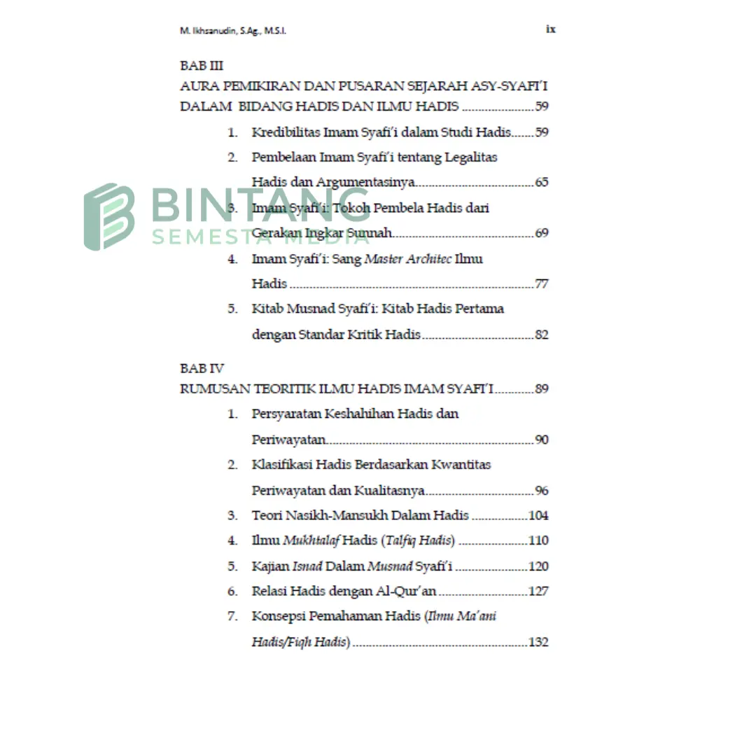 Peran Strategis dan Kontribusi Imam Syafi'i dalam Bidang Hadis dan Ilmu Hadis - M. Ikhsanudin, S.Ag., M.S.I.
