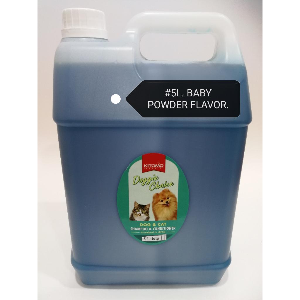 Baby Powder Kitomo Doggie Choice Shampoo Conditioner 5Litre Cat Dog Syampu Kucing Anjing