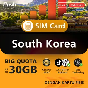 Flash SIM Card South Korea Big Data (Simcard Korea, Simcard Korsel, Simcard Seoul, Simcard Jeju, Simcard Busan)