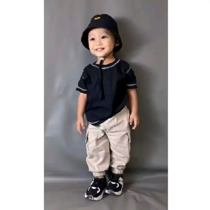 Celana Panjang Cargo Jogger Anak Perempuan & Laki-Laki Umur 2-9 Tahun Bahan Katun Twill Cinos Stretch Nyaman Dipakai Seharian Celana Fashion Bayi Unisex 5