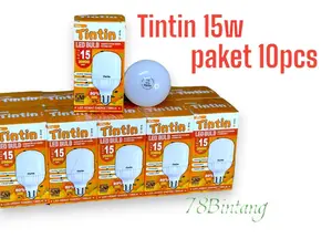 Lampu LED tintin 15 watt paket 10pcs - bohlam led tipe 15 isi 10pcs - lampu TINTIN