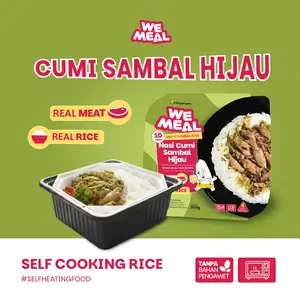 WEMEAL Nasi Cumi Sambal Hijau | Self Heating Food | Makanan Siap Saji Tanpa Kompor & Tanpa Microwave