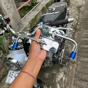 spion kotak custom tangkai lurus fullcrome Motorcycle