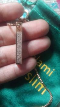 Product Review of Salami Muslim-Hadiah Lebaran Ayatul Kursi Kalung Bar 3D Hadiah Berkah Sehari-Bahan titanium berkualitas tinggi, tidak akan berkarat dan tidak akan memudar-60cmGiftBox|Hadiah Lebaran from I**a 1
