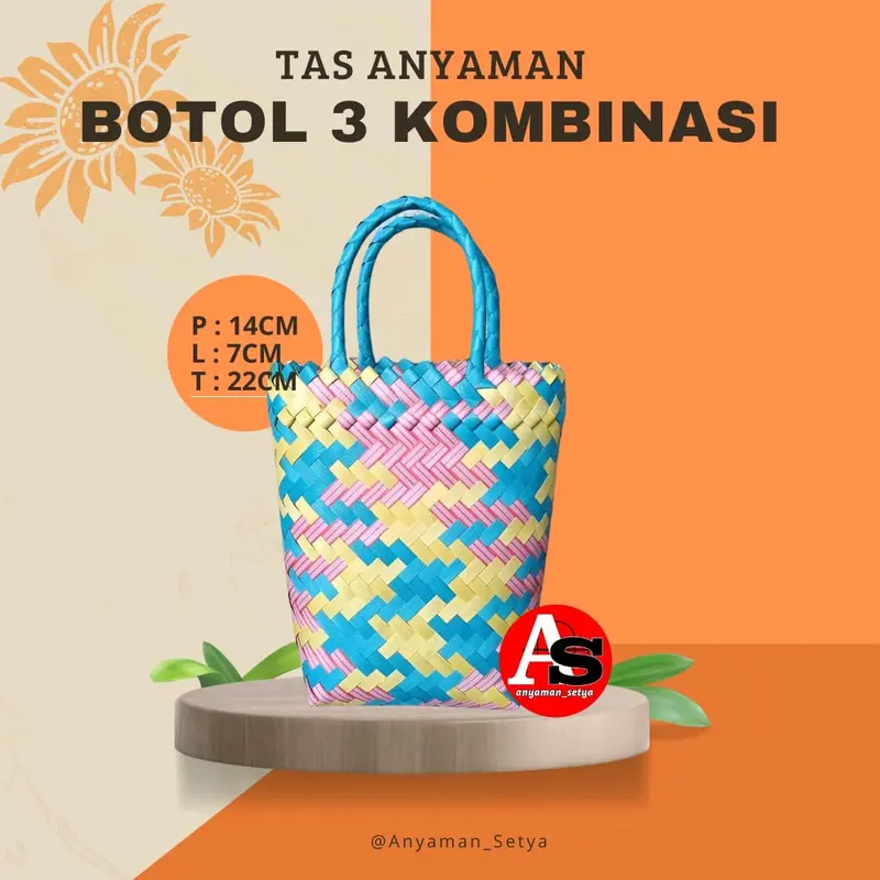 Anyaman Setya/Tas BOTOL p14x7x23cm Bottles Kitchenware 0