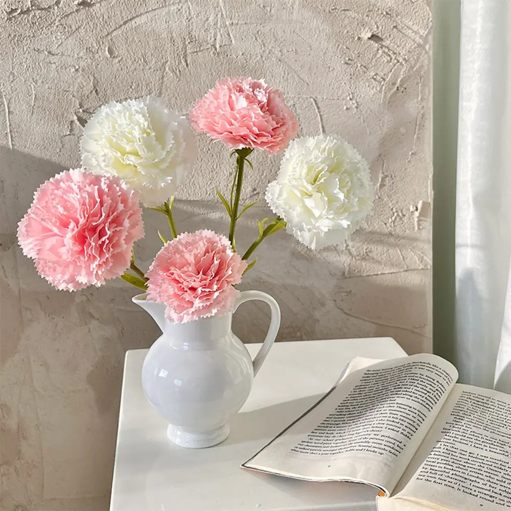 Realistic Carnation Carnation Simulation Flower Single Silk Flower Artificial Flowers Fake Flowers