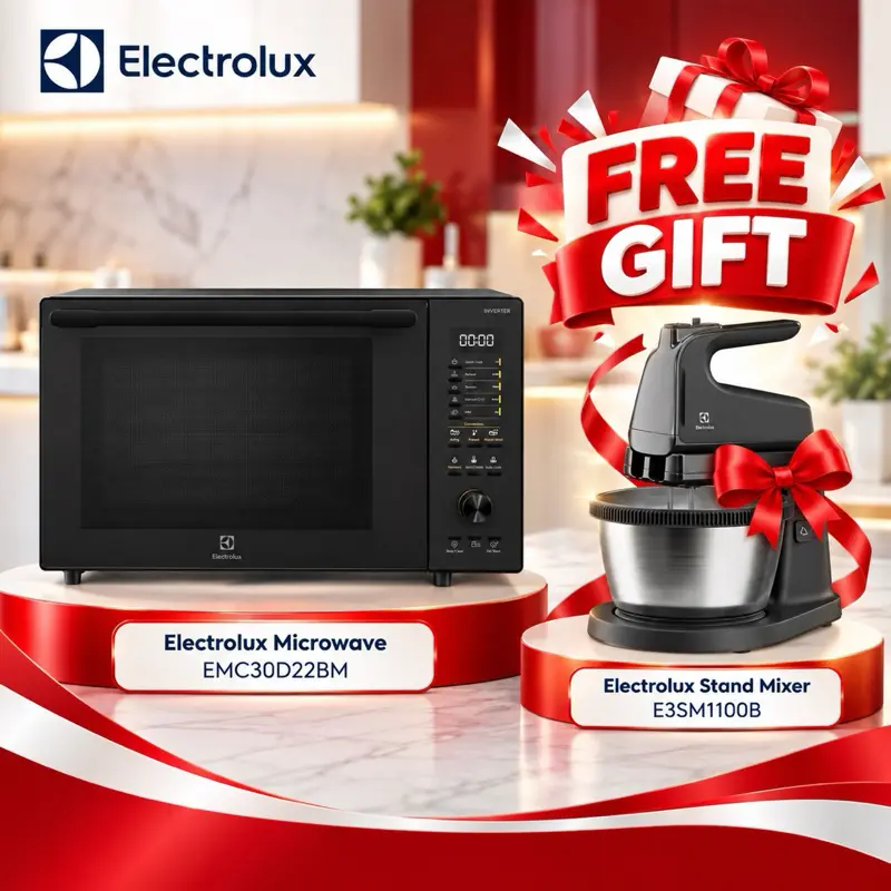 ELECTROLUX EMC30D22BM Microwave Oven w/ Grill, Convection, AirFry 30 L