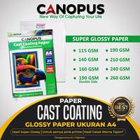Gambar CANOPUS Kertas Foto Glossy Photo Paper A4 240 Gsm Backprint dari Wahana Data Surabaya Kota Surabaya 1 Tokopedia