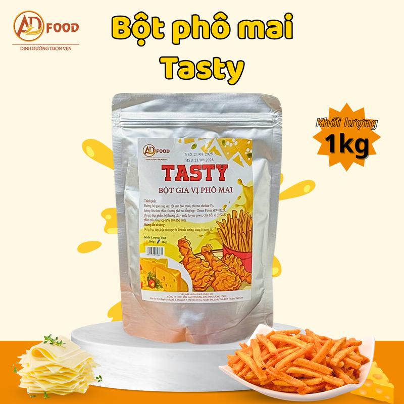  1Kg Bột gia vị phô mai Tasty - gia vị lắc bánh gạo khoai tây chiên làm nước sốt... 