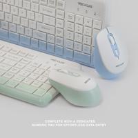 Gambar REXUS KM10 New Combo Wireless - Office Keyboard & Mouse Wireless - Gradation Green dari Techno Computer Bali Kota Denpasar 3 Tokopedia