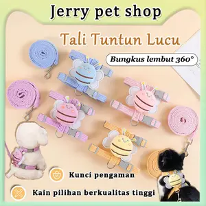 Tali Tuntun Anjing Kucing Pet Leash Bee Harness Chest Tali Dada  Edisi Lebah - Tali Tuntun Motif Lebah Lucu Pet Leash Pet Harness - Cat Leash Adjustable Chest