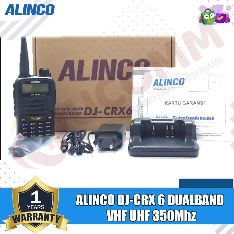 Alinco DJ CRX6 DJ-CRX6 CRX 6 Dual Band VHF UHF 350Mhz Garansi 1 Tahun 1