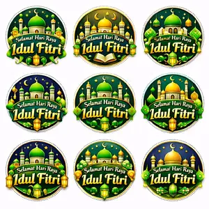 Stiker Toples makanan spesial lebaran bulat 9 cm
