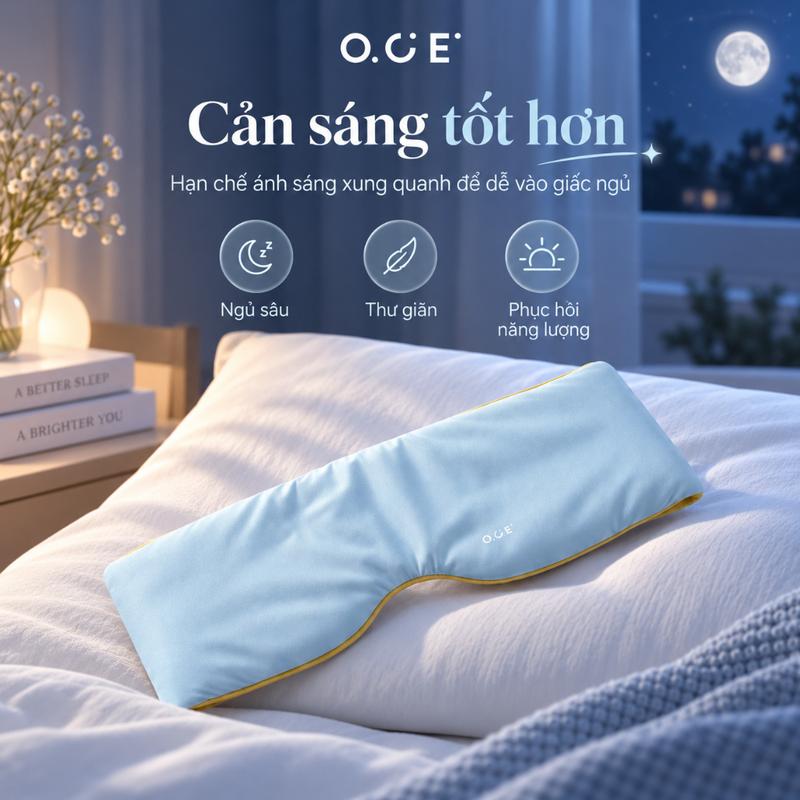 Mặt nạ ngủ OCE cảm giác trần, chống ánh sáng, phiên bản 2.0 giảm mệt mỏi mắt, phối màu, phù hợp cho cả nam và nữ, dùng cho giấc ngủ trưa, mặt nạ trọng lực giúp giữ cố định vị trí.