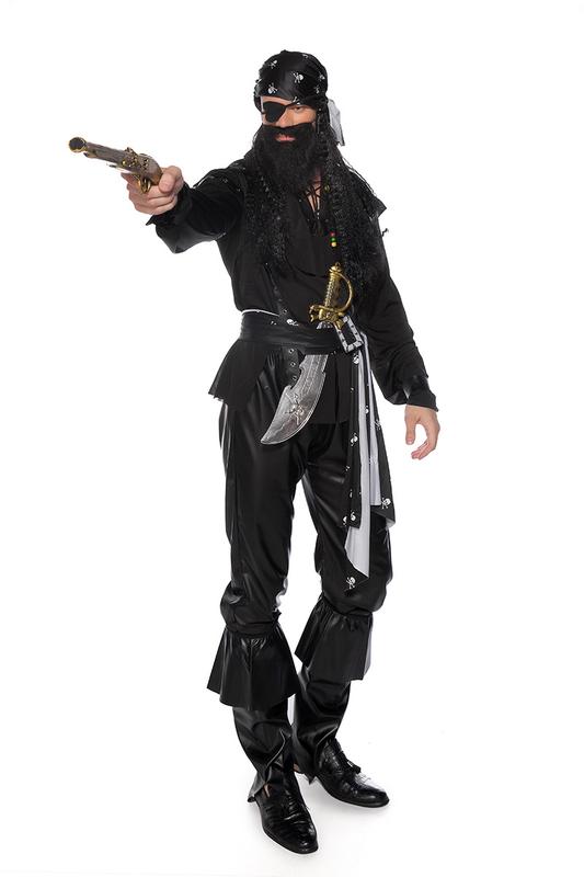 Product Introduction of 1 Zhu Mi Lian New Split Size Stage Costume Adult Men Role-Playing Outfit Wansheng Pirate One-Eyed Dragon Suit 10