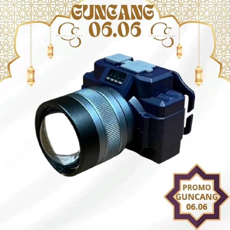 Senter Kepala Zoom Maxpower 100 watt  Cahaya Putih 0