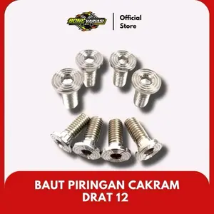BAUT L PIRINGAN CAKRAM STAINLESS DRAT 12 BAUT CAKRAM L DRAT 12 HARGA PERBIJI BAUT DISC CAKRAM HIGH QUALITY