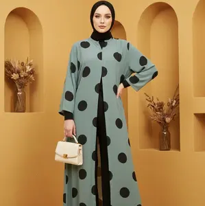 serunihijab outer osi sifon motif Muslim Cardigan Wanita Gamis